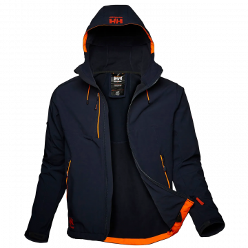 HELLY HANSEN GIACCA CHELSEA EVOLUTION SOFTSHELL BLU NAVY CON CAPPUCCIO