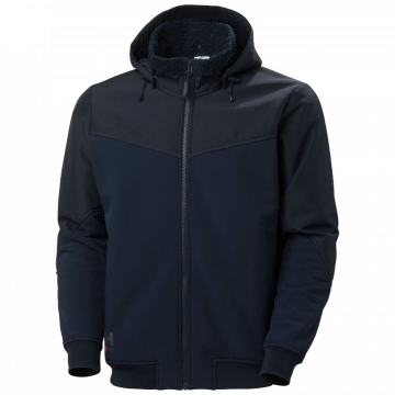 HELLY HANSEN GIACCA SOFTSHELL OXFORD WINTER CON CAPPUCCIO ZIP BLU NAVY