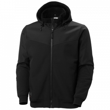 HELLY HANSEN GIACCA SOFTSHELL OXFORD WINTER CON CAPPUCCIO ZIP NERO