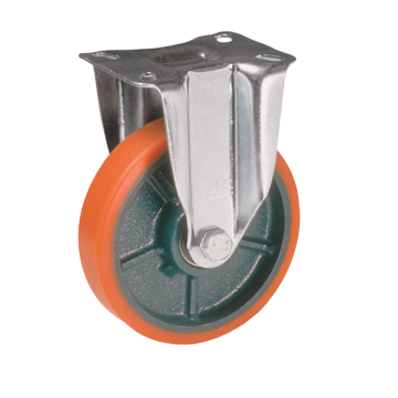 LAG RUOTA Z 250X50 SUPPORTO FISSO PESANTE GHISA + POLIURETANO CUSCINETTO SFERA