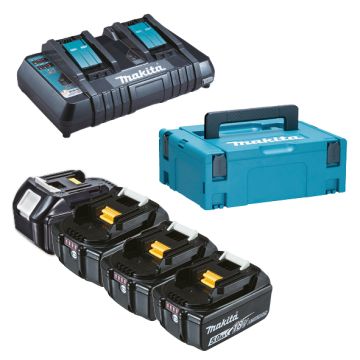MAKITA KIT ENERGY 4BATTERIE+CARICABAT 5AH  BL1850B + DC18RD
