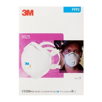 3M RESPIRATORE SALDATURA 9925 FFP2 C/VALVOLA SERIE 9000