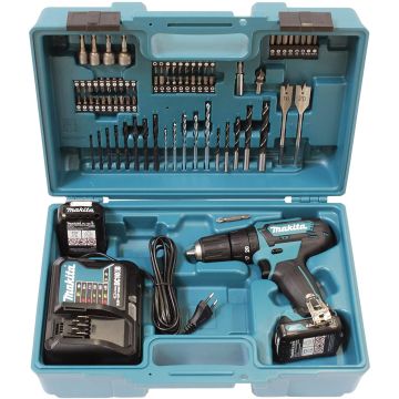 MAKITA TRAPANO AVVITATORE 12V 2AH C/PERCUSSIONE +74 ACCESSORI