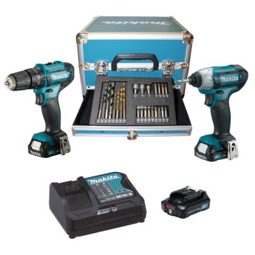 MAKITA KIT TRAPANO+AVVITATORE IMPULSI HP330D+TD110D 12V + 23UTENSILI