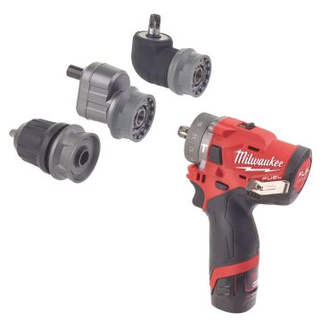MILWAUKEE KIT M12FPDXKIT-202X 12V TRAPANO + 3 MANDRINI +2 BATTERIE