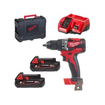 MILWAUKEE TRAPANO AVVITATORE M18CBLPD-202C C/PERCUSSIONE 18V 2AH 60NM BR