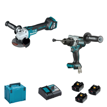KIT DLX2435TJ 18V MAKPAC DHP486+DGA513+3XBL1850B