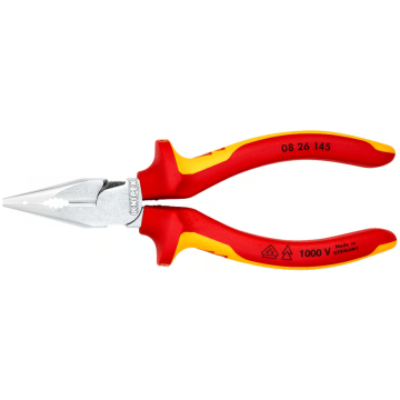 KNIPEX PINZA UNIVERSALE ISOLATA 145MM MANICI BICOMP. TESTA A PUNTA