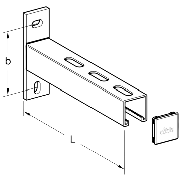 MENSOLA 41/41 A SBALZO INOX A4