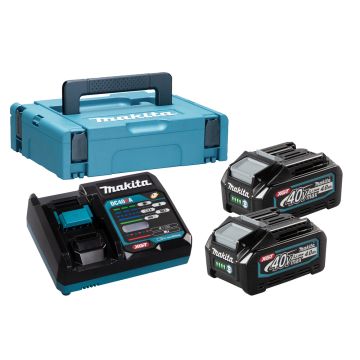 MAKITA KIT ENERGY 2 BATTERIE 4AH 40V. + CARICABATTERIE