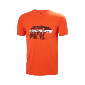 HELLY HANSEN T-SHIRT CON LOGO ARANCIONE