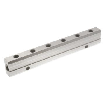 AIGNEP RIPARTITORE 6048 1/2"-3/8" 5 VIE ALLUMINIO - IN 1/2" - OUT 3/8"
