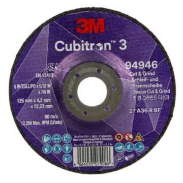 3M DISCO CUBITRON 3 T27 125MM SBAVATURA