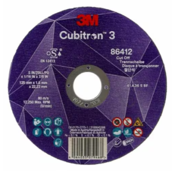 3M DISCO TAGLIO CUBITRON 3 T41 230X2,5X22MM VERSIONE PIANA