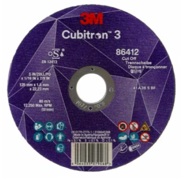 3M DISCO CUBITRON 3 T41 125X1,6 TAGLIO VERSIONE PIANA