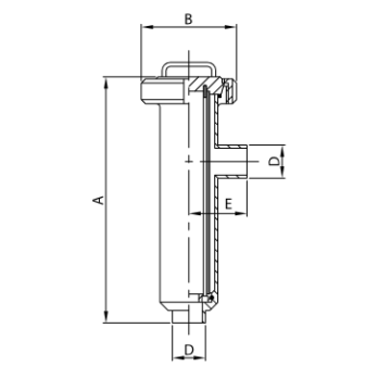 CORPO FILTRO 90° EL-410L DN70 A304L