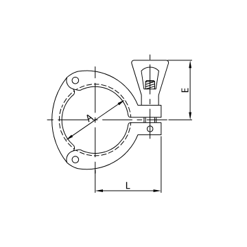 MORSETTO 3 GANASCE K13 DN76 A304L