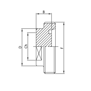 TAPPO FILETTATO 104D DN80 A316L