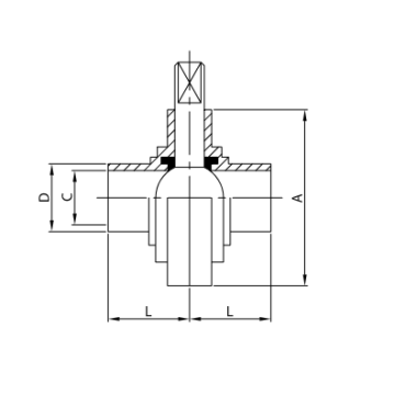 VALVOLA FARFALLA EL-711L A316L ISS IDF CON LEVA 7M1