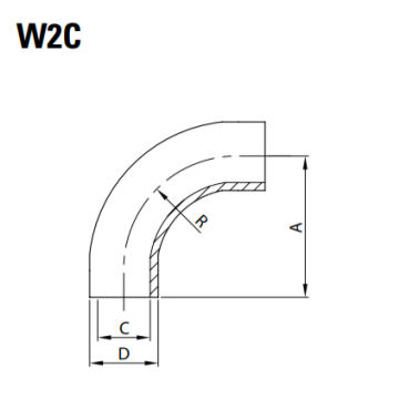 CURVA 90° ES-W2CLL A316L LL