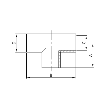 TEE EL-W7LS DN12 A316L LS
