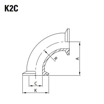 CURVA 90° SM-K2CLL A316L LL
