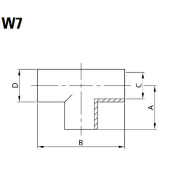 TEE EL-W7LL A316L LL