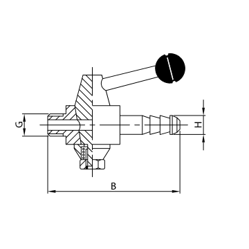 RUBINETTO PRELIEVO PORTAGOMMA 032G A316L DN38