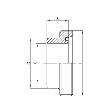 BOCCHETTONE SR-117D DN65 A340L FILETTATO GROSSO