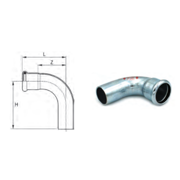 RM CURVA 90° MF STEEL MAT.E195-1.0034