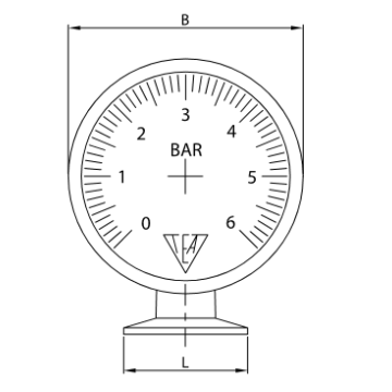 MANOMETRO RADIALE 990K DN38 A316L CLAMP O-10 BAR