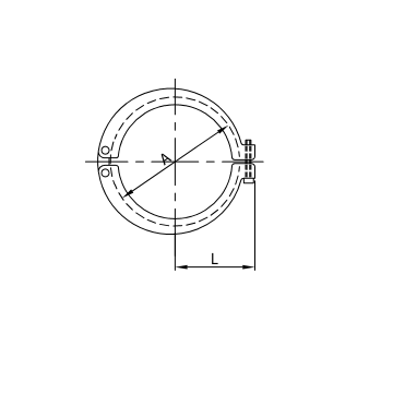 MORSETTO DOPPIO K12HP DN15 304L CLAMP ALTA PRESSIONE