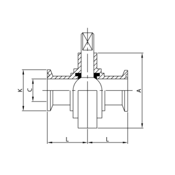 VALVOLA FARFALLA SM-K100BV A316L CON LEVA 7M1