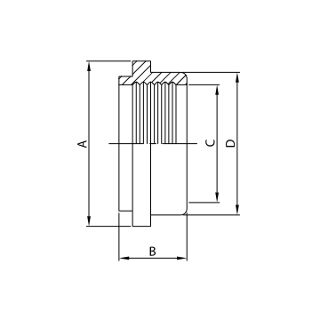 BOCCHETTONE MR-111I A316L LISCIO ISS IDF