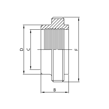 BOCCHETTONE MR-101I A316L FILETTATO ISS IDF