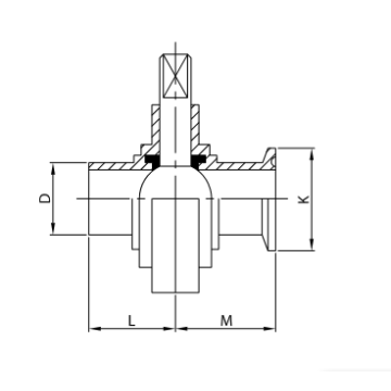 VALVOLA FARFALLA A316L DN25 K100 BV CON ATTUATORE PNEUMATICO 7C4L S.E. NC