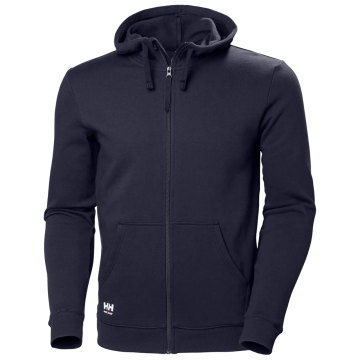 HELLY HANSEN FELPA MANCHESTER BLU NAVY ZIP INTERA CON CAPPUCCIO