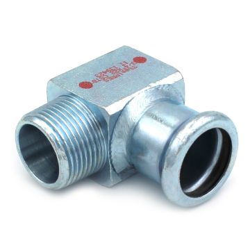 RM GOMITO STEEL MISTO 90° FILETTO M OR EPDM NERO