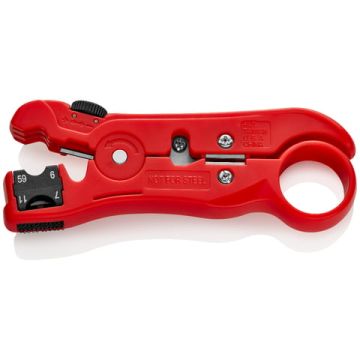 KNIPEX UTENSILE SPELACAVI 125MM PER CAVI COASSIALI E DI TRASMISSIONE DATI