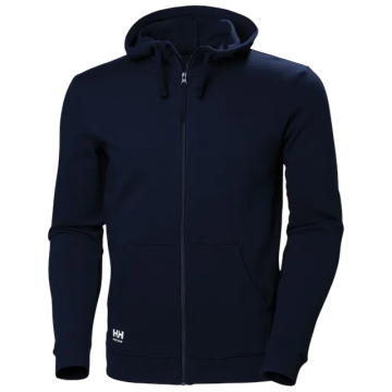 HELLY HANSEN FELPA CLASSIC BLU NAVY CON CAPPUCCIO E ZIP INTERA