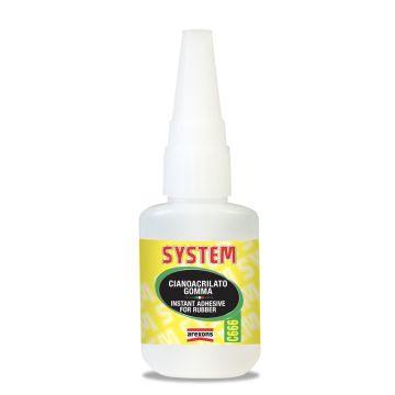 SYSTEM C666 CIANOACRILATO 20ML COLLA PER GOMMA