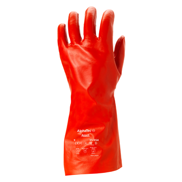 ANSELL GUANTI ALPHATEC 15-554 ROSSO RIVESTITO IN ALCOL POLIVINILE EX PVA