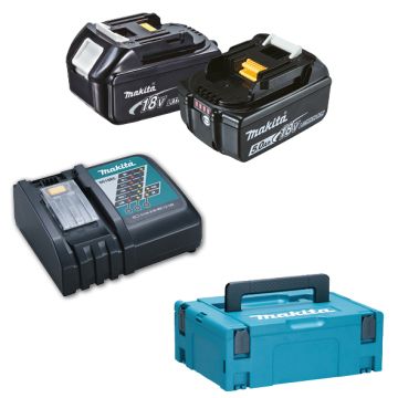 MAKITA KIT ENERGY 2BATTERIE+CARICABAT 5AH 2 BL1850B + DC18RC