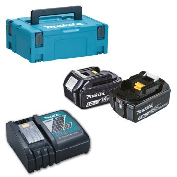 MAKITA KIT ENERGY 2BATTERIE+CARICABAT 6AH 2 BL1860B + DC18RC