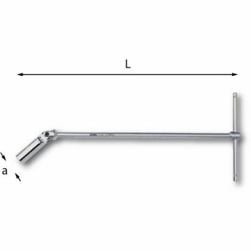 USAG 278 NL_16 CHIAVE A T SNODATA PER CANDELE LUNGA