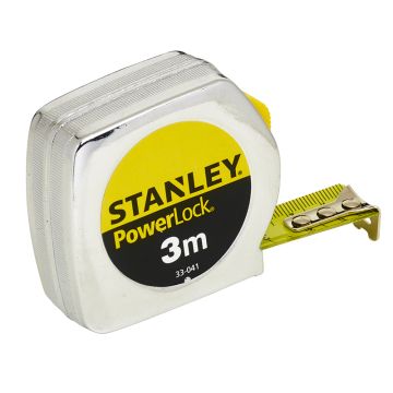 STANLEY FLESSOMETRO POWERLOCK 3MT CASSA METALLICA