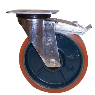 LAG RUOTA Z 150X40 SUPPORTO GIREVOLE MEDIO M22 CON FRENO CUSCINETTO SFERA