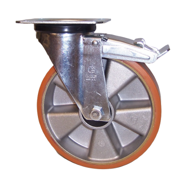 LAG RUOTA T 150X40 SUPPORTO GIREVOLE MEDIO M22 + FRENO CUSCINETTO SFERA