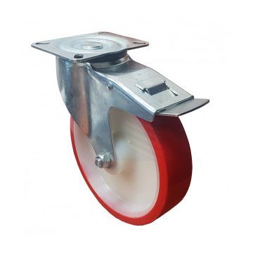 LAG RUOTA N 150X40 SUPPORTO GIREVOLE MEDIO + FRENO CUSCINETTO RULLINI