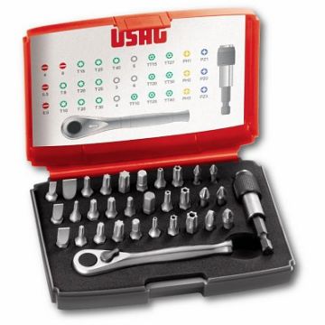 USAG 692 J32 JU-CASSETTA INSERTI CRICCHETTO REVERSIBILE 32PZ